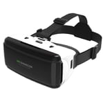 3D VR Glasses Virtual Reality Headset Helmet Goggles Stereo for Movies Games Smartphones Bluetooth Rocker White Video Equipment