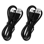 2pcs 1M USB Charging Cable Charger Cable Lead for Sony PlayStation 3 Controller