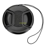 72mm Center pinch Snap on Front Lens Cap Cover for Canon Nikon Sony with string