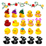 Julkalender med 24 Dagar Julklappskalender med Gummiankor Roliga Badleksaker Blind Box Present till Barn