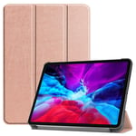 Cover For Apple Ipad Pro 12.9 Case 2020 Folding Stand Hard Pc Back Smart Case For Funda Ipad Pro 12 9 Cover 4th Generation Capa-gold
