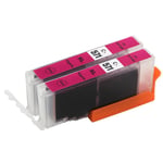 2 Magenta Ink Cartridges C-571M for Canon PIXMA MG5753, MG7750, TS5051, TS8050