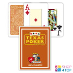 Texas Poker Hold Em Braun Playing Cards Deck Modiano Plastic Jumbo Index New