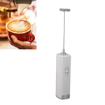 (Milky White)Electric Milk Frother Multifunction Efficient Low Noise Mini Hand