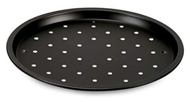 FORMEGOLOSE™, plaque à pizza surgelée, 32 cm, en acier avec double couche d'anti-adhérent, couleur noir