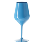 Vin / Cocktailglass blå plast 47 cl