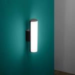 Etere, Udendørs væglampe, Ap, aluminium by Ideal Lux (H: 7 cm. x B: 10 cm. x L: 30 cm., Antracit/4000 kelvin)