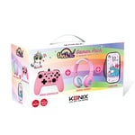 Konix Unik Gamer Pack accessoires pour Nintendo Switch et Switch OLED - Casque - Housse Be a Princess - Manette Be Love - Motif licornes - Rose