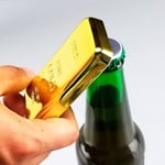Guldklimpflasköppnare Kreativ Vingad Flasköppnare, Bärbar Burköppnare Magnet Gyllene Bullion Bar Verktyg Kökstillbehör Unik Present Kreativ G