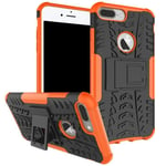 Coque Apple iPhone 7 PLUS, Antichoc avec Support Rugged Armor Bumper Coque Protection Apple iPhone 7 PLUS (5.5"), Orange