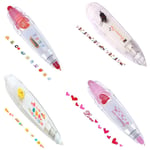 4 Pieces Correction Tape, Pen Correction Tape, Cute Correction Tape, Cartoon Corrector Tapes, ABS Plastic Cute Cartoon Correction Tape for DIY Decoration, Students, School Supplies (4 Styles)