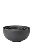 Tavola Skålsæt Home Tableware Bowls & Serving Dishes Serving Bowls Grey Knabstrup Keramik