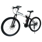 YHANS Mountain Bicycle 26In Full Suspension Mountain Bike Safe And Durable Riding Is Easier And More Comfortable Suitable for Cycling Enthusiasts, Office Workers,Black,21 speed