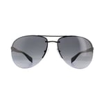 Prada Sport Sunglasses 56MS DG05W1 Black Rubber Polarized Grey Gradient