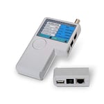 AISENS A142 – 0313 – testeador pour câble RJ11/RJ12/RJ45 (USB, coaxial) Couleur Gris