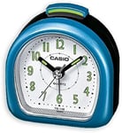 Casio TQ148/2 Travel Alarm Clock-Metallic Blue/White, One Size