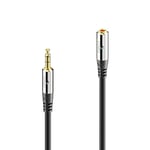 sonero® premium rallonge de câble audio jack 3,5 mm, 3,00 m, contacts plaqués or, noir