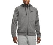 Nike Men's Hooded Full Zip Ls Top M NK TF HD Fz, Charcoal Heathr/DK Smoke Grey/Black, DQ4830-071, S