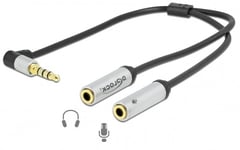 Delock Minijack vinklet headset adapter - iPhone/iPad/iPod