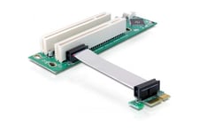 Delock Riser card PCI Express x1 > 2x PCI 32Bit 5 V with flexible cable 9 cm left insertion - udvidelseskort