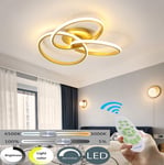 LED Ceiling Light Bedroom Decor Modern Living Room Flush Mount Ceiling Lamp 3-Ring Chic Design Chandelier Round Fixture Dimmable Remote Control Kitchen Island Dining Table Office Ceiling Lighting