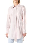 United Colors of Benetton Women's Shirt 5ohedq033, Pink Striped Pattern 902, S