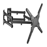 ProperAV Heavy Duty Swing Arm TV Corner Wall Bracket 23" 24" 28" 32" 37" 40" 42" 43" 46" 50" 55" VESA Max 400x400 Black