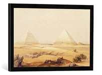 Kunst für Alle 'Image encadrée de David Roberts The Pyramids of Giza, from' Egypt and Nubia ', VOL. 1, d'art dans Le Cadre de Haute qualité Photos Fait Main, 60 x 40 cm, Noir Mat