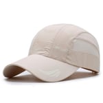 Baseball Caps Mens Hat Women S Breathable Baseball Cap Beach Hat Summer Mesh Cap Men S Sports Caps Adjustable Ultra-Thin Couple Hats-Beige_56-62Cm(Adjustable)