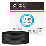 Nano Cable 10.20.0304-EXT-BK - Câble Ethernet RJ45 Cat.5e UTP, extérieur, 305mts