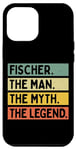 iPhone 15 Pro Max Fischer The Man The Myth The Legend Funny Personalized Quote Case