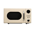 20L Retro Freestanding Microwave In Cream 700W Digital Timer - SIA FRM20AP