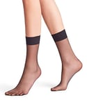 FALKE Women's Shelina 12 DEN W SO Ultra-Sheer Plain 1 Pair Socks, Black (Black 3009), 5.5-8