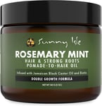 Sunny Isle Rosemary Mint Hair and Strong Roots Pomade-To-Hair Oil 5Oz, Infused w