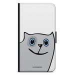 iPhone 12 Mini Plånboksfodral - Rolig Katt