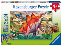 Ravensburger - Puzzle Enfant - Puzzles 2x24 p - Mammouths et dinosaures - Dès 4 ans - 05179