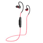 iN TECH Bluetooth Earphones Slim Lightweight Sport Earphones, Great for Running, Jogging, Cycling, and Active Lifestyles (Red)