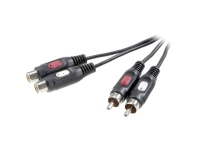 SpeaKa Professional SP-7870204 Phono Audio Forlængerkabel [2x Cinch-stik - 2x Cinch-bøsning] 5.00 m Sort