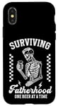 iPhone X/XS Surviving Fatherhood,One Beer At A Time,Funny Beer Lover Dad Case