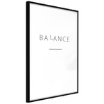 Plakat - Balance - 40 x 60 cm - Sort ramme