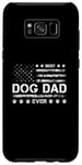 Coque pour Galaxy S8+ Best Dog Dad Ever USA Drapeau américain Fête des pères 4 juillet