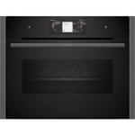 Neff C24FT53G0B N 90, Built-in compact oven with steam function, 60 x 45 cm, Graphite-Grey