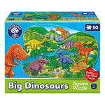 Orchard Toys Big Dinosaurs Jigsaw Puzzle for Kids - Large, 50-Piece, Dinosaur Floor Puzzles for 4+ Year Olds - Giant Games and Educational Toys for Children, Toddlers, Boys and Girls - 58 x 40 cm