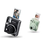 instax mini 40 instant film camera, easy use with automatic exposure, Black & mini 12 camera, MINT GREEN
