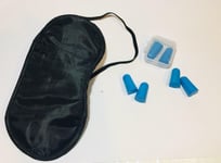Eye Mask and 3 Pairs Ear Plugs Travel and Home