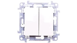 Kontakt-Simon CP2.01/11 Interrupteur électrique Pushbutton Switch Blanc – Accessoire Couteau électrique (Pushbutton Switch, Blanc, en Plastique, IP20, IP44, 250 V, 10 A)
