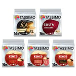 Tassimo Americano Lovers Bundle Pack of 5 (Total of 80 Coffee Pods)