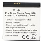 DORO PhoneEasy 520 Li-ion batteri - 3.7V - 800 mAh
