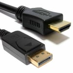 QUALITY DISPLAY PORT DP TO HDMI MALE LCD PC HD TV LAPTOP AV CABLE ADAPTOR