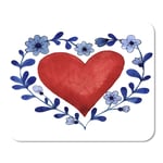 Mousepad Computer Notepad Office Happy Valentines Day Love Celebration in Watercolor Aquarelle Romantic Home School Game Player Computer Worker Inch